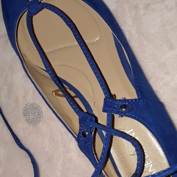 Soft Blue Laced Flats. - Picture 5 of 6